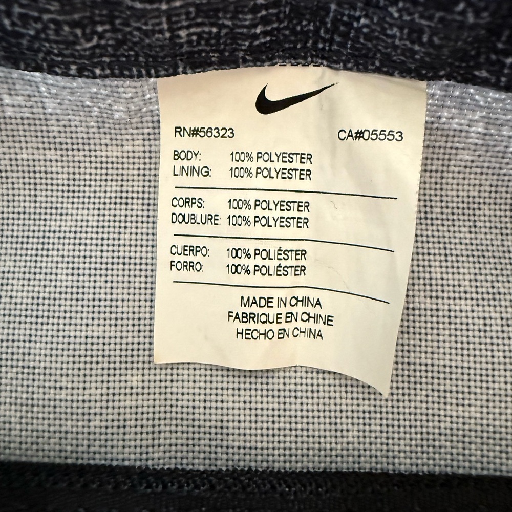 Nike EUC Heathered Navy with royal strings Gym Sack zipper front training bag - Picture 3 of 7